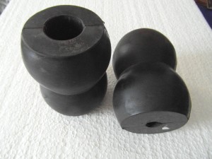 Amortisseur à ressort creux en caoutchouc pour tracteur et remorque, 13 cm x 10 cm - 1 pièce