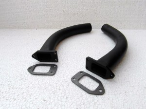 Collecteur d'échappement + joint, système d'échappement pour tracteur est-allemand RS 09 Molli, peinture possible jusqu'à 800 °C - 2 pièces