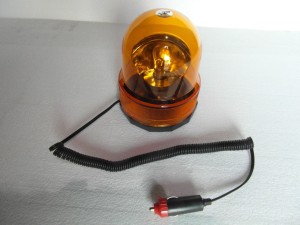 Gyrophare à base magnétique, 12 V, universel pour tracteurs, dépanneuses et moissonneuses-batteuses.