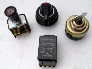 Commutateur de clignotants, relais de feux de détresse, interrupteur d'allumage 12 V