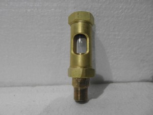 Sight glass return oil tank outside brass imperial thread Lanz Bulldog 20/25 PS