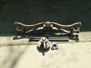 Essieu avant suspendu avec ressorts et roulement pour tracteur Lanz Bulldog 10,3 l, Ursus ou Pampa