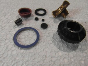 Kit de réparation pour lampe chauffante Barthel : joint en caoutchouc, filetage extérieur, soufflet de pompe, volant