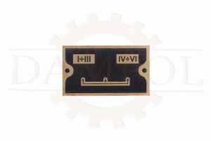 N° 15 Plaque  pour tracteurs Lanz Bulldog, Ursus et Pampa, en laiton gravé