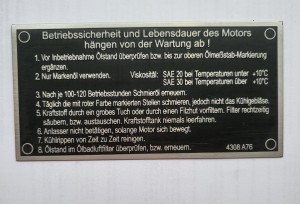 nr. 142 - Schild Deutz "Betriebssicherheit" 